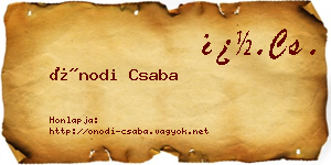 Ónodi Csaba névjegykártya