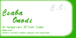 csaba onodi business card